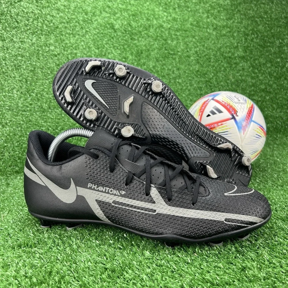 Nike Phantom GT2 Club Mg Soccer Cleats Black Iron Grey DA5640-004‎ Men's 9 Boots